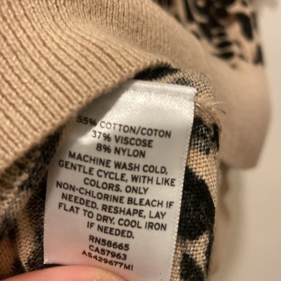 3/4 sleeve length sweater - leopard print - Picture 6 of 6